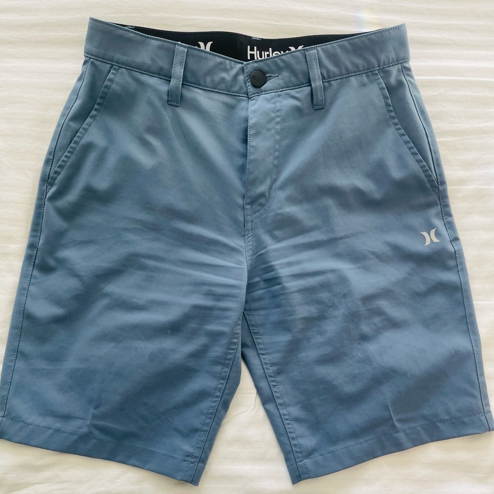 Hurley Light Blue Mesh-Lined Shorts